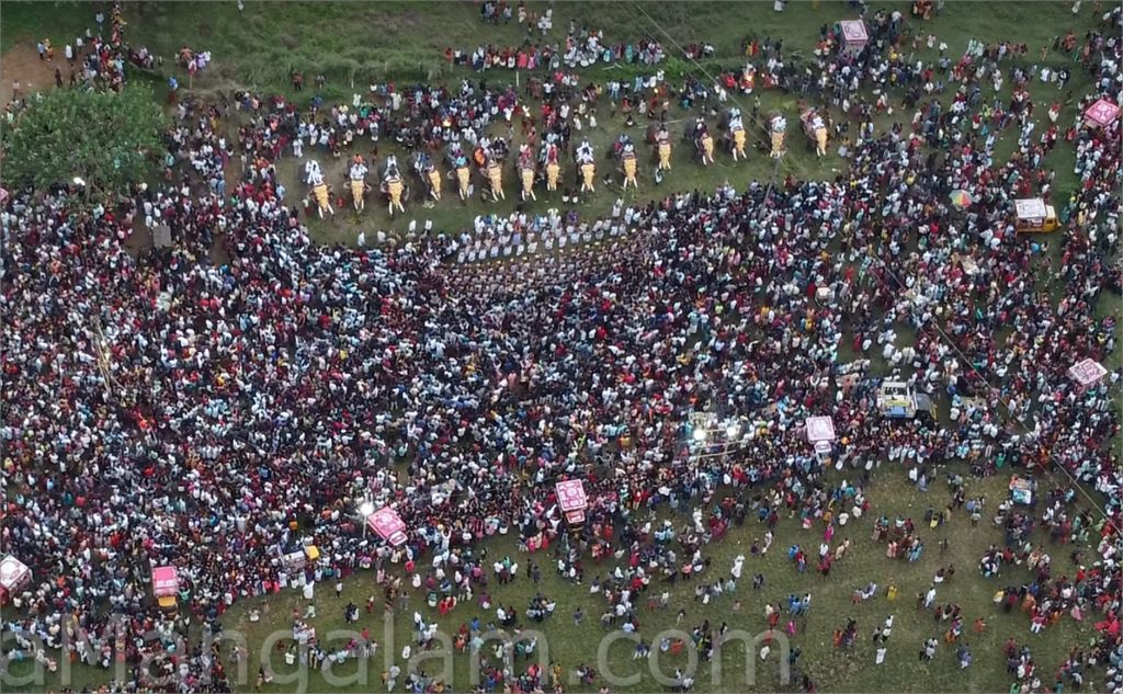 aana vela angadi vela tattamangalam 2023 drone shots video